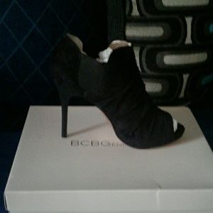 Ankle open toe heel boots